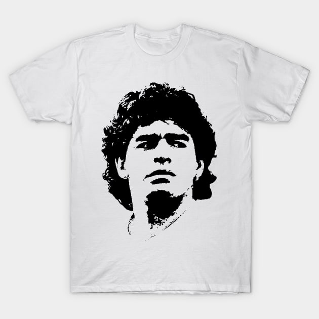 Diego Maradona Pop Art Portrait T-Shirt by phatvo